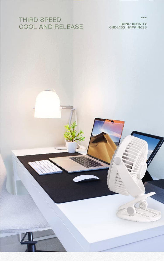 Silent Air Flow High-Power USB Portable Desk Fan